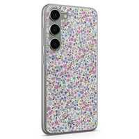 Telefoonhoesje Store Samsung Galaxy S23 siliconen hoesje - Purple garden