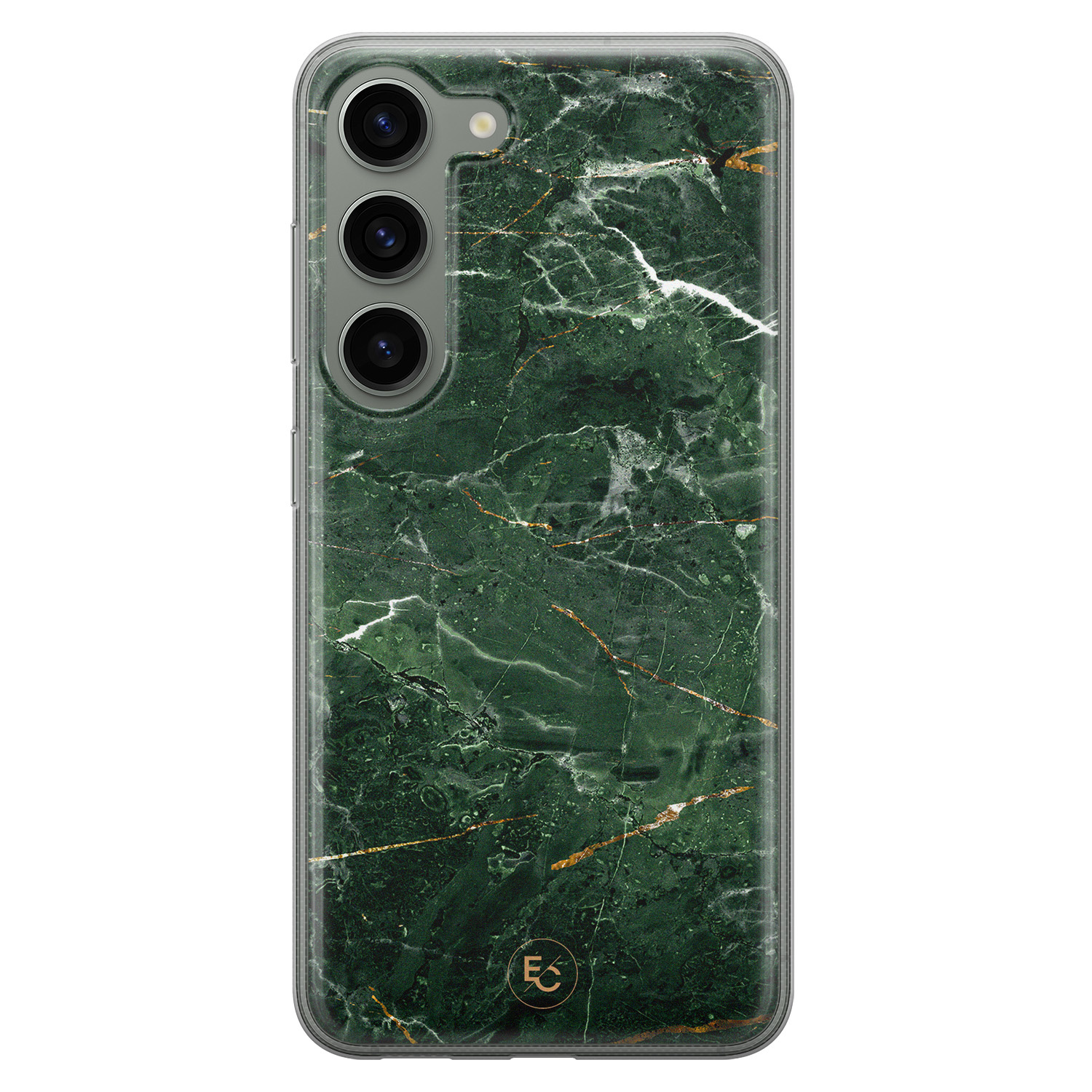 ELLECHIQ Samsung Galaxy S23 siliconen hoesje - Marble jade green