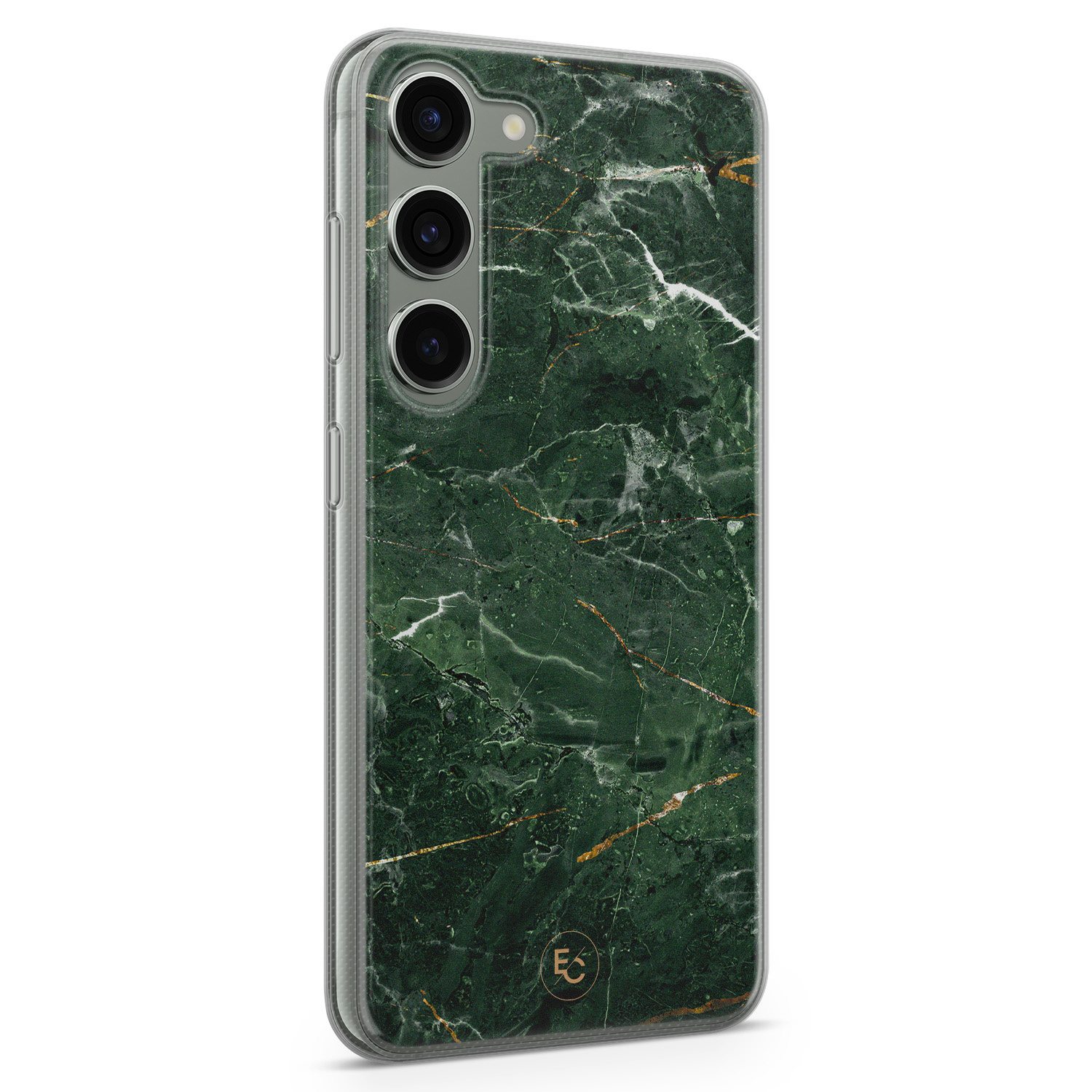 ELLECHIQ Samsung Galaxy S23 siliconen hoesje - Marble jade green