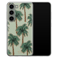 Telefoonhoesje Store Samsung Galaxy S23 siliconen hoesje - Palmbomen