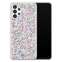 Telefoonhoesje Store Samsung Galaxy A13 4G siliconen hoesje - Purple garden