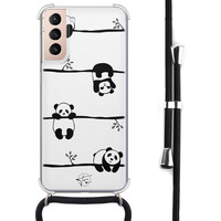 Telefoonhoesje Store Samsung Galaxy S21 hoesje met koord - Panda