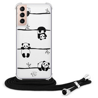 Telefoonhoesje Store Samsung Galaxy S21 hoesje met koord - Panda