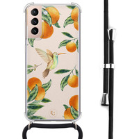 ELLECHIQ Samsung Galaxy S21 hoesje met koord - Tropical lemonade