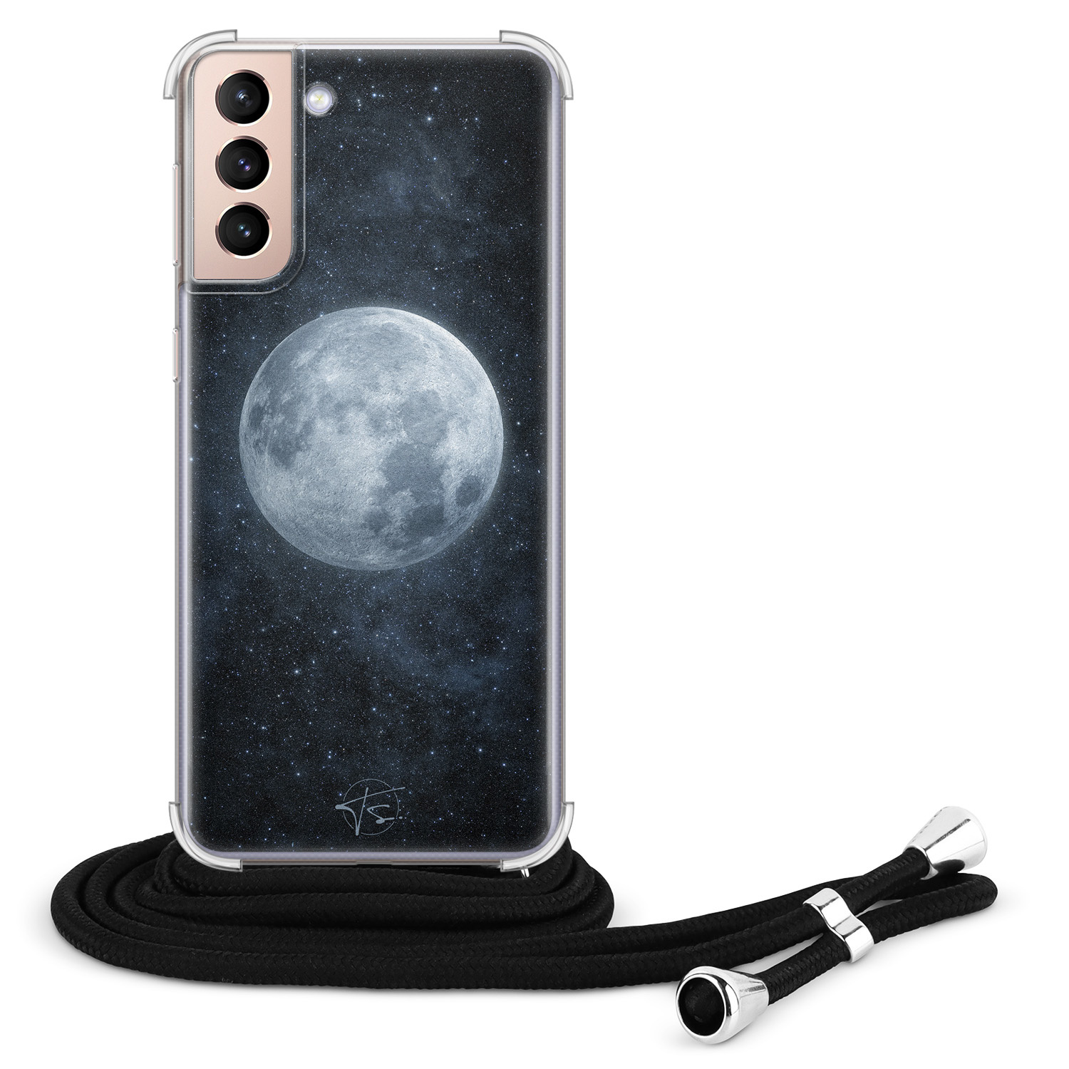 Telefoonhoesje Store Samsung Galaxy S21 hoesje met koord - Maan