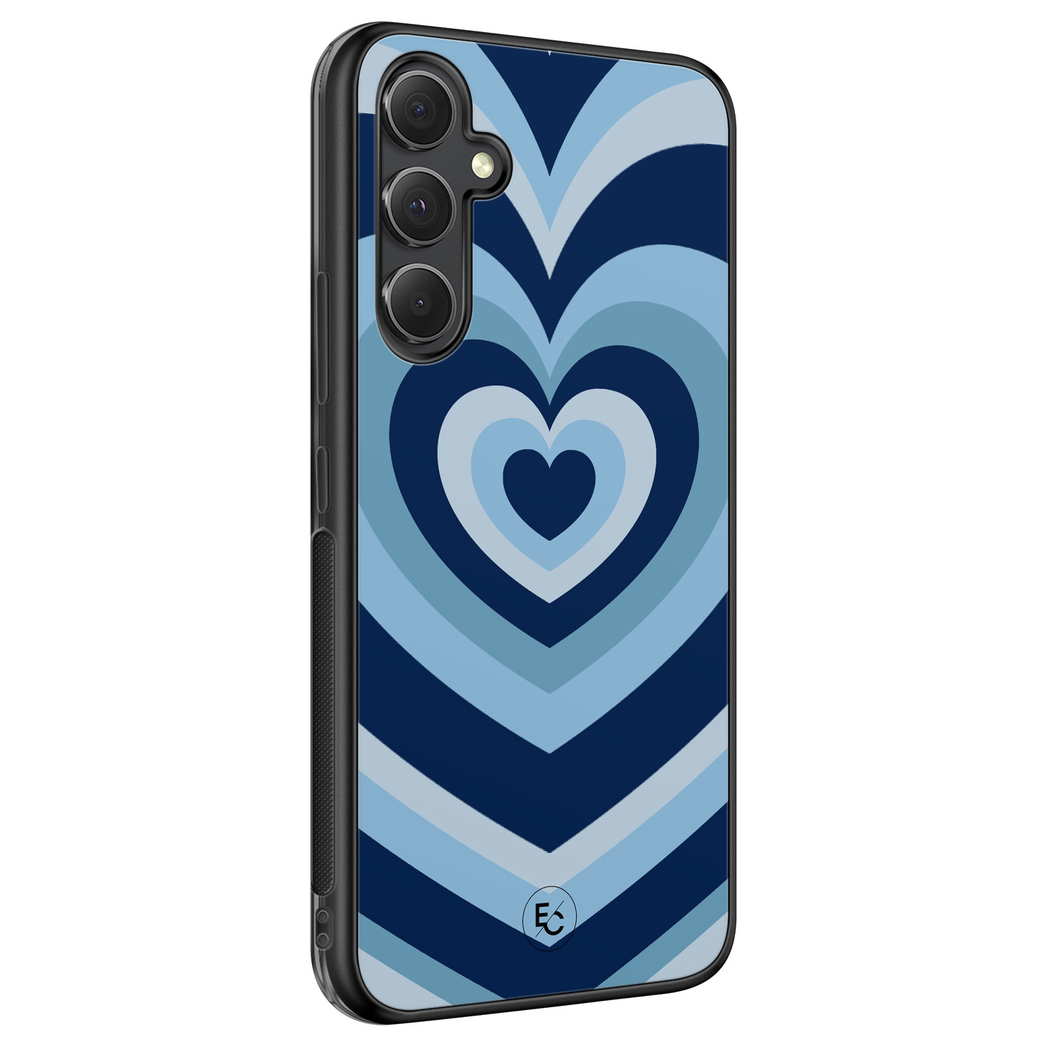 ELLECHIQ Samsung Galaxy A54 hoesje back case - Hart blauw