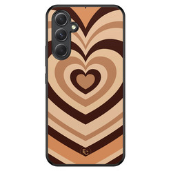 ELLECHIQ Samsung Galaxy A54 hoesje back case - Hart bruin