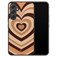 ELLECHIQ Samsung Galaxy A54 hoesje back case - Hart bruin