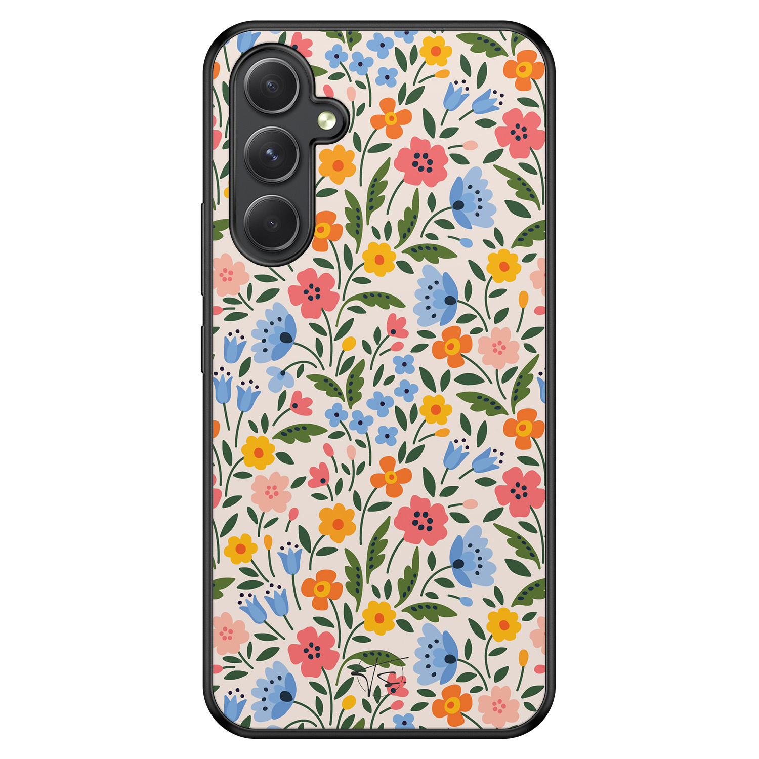 Telefoonhoesje Store Samsung Galaxy A54 hoesje back case - Romantische bloemen