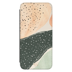 Telefoonhoesje Store Samsung Galaxy S21 FE bookcase - Abstract peach