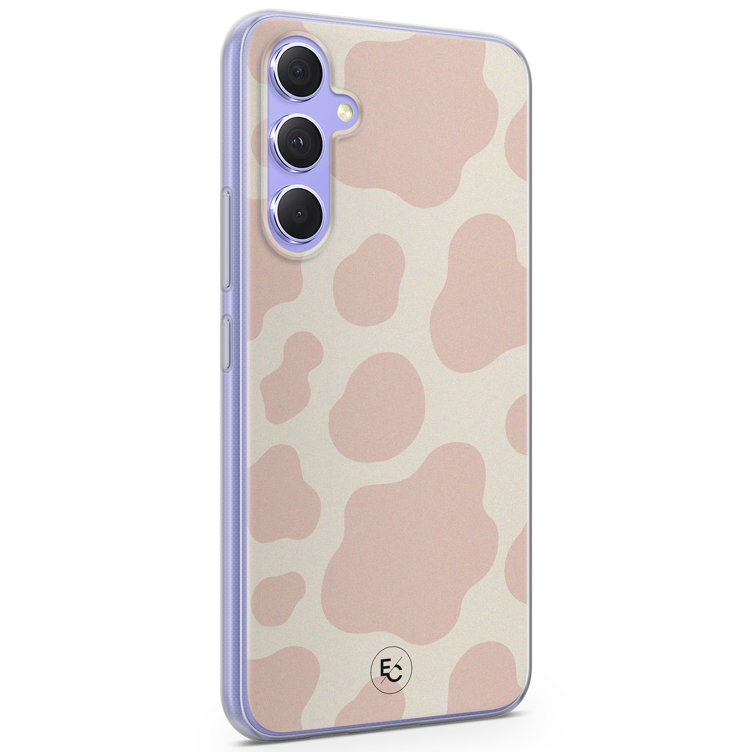ELLECHIQ Samsung Galaxy A54 siliconen hoesje - Koeienprint roze