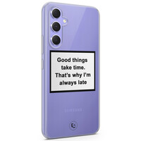 ELLECHIQ Samsung Galaxy A54 siliconen hoesje - Good things take time