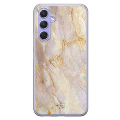 ELLECHIQ Samsung Galaxy A54 siliconen hoesje - Stay Golden Marble