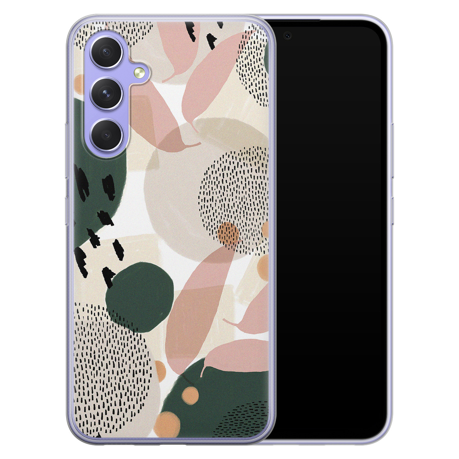 Leuke Telefoonhoesjes Samsung Galaxy A54 siliconen hoesje - Abstract print