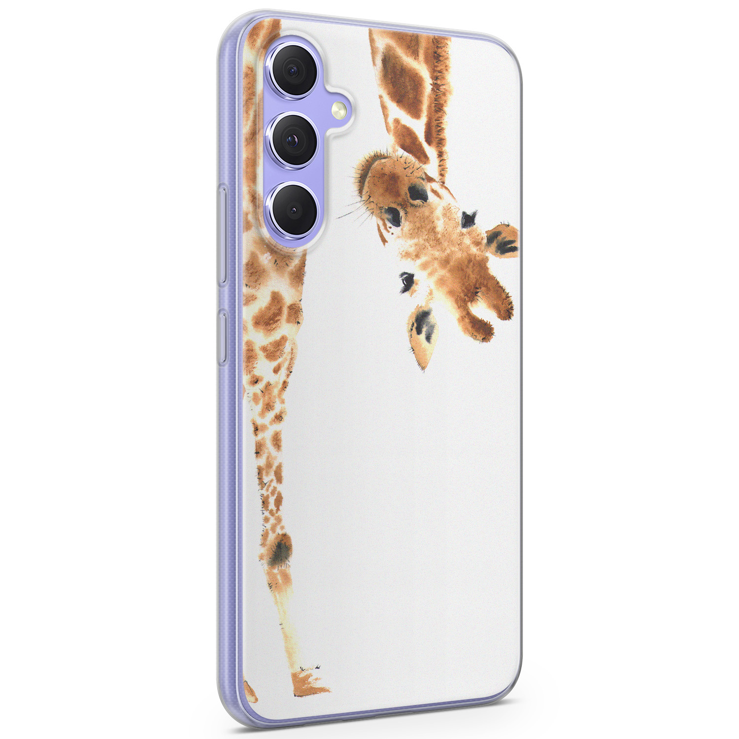 Leuke Telefoonhoesjes Samsung Galaxy A54 siliconen hoesje - Giraffe