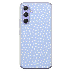 Telefoonhoesje Store Samsung Galaxy A54 siliconen hoesje - Purple dots