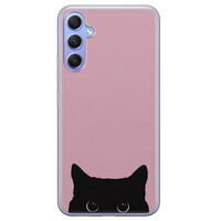 Telefoonhoesje Store Samsung Galaxy A34 siliconen hoesje - Zwarte kat