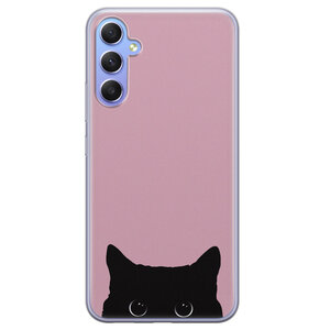 Telefoonhoesje Store Samsung Galaxy A34 siliconen hoesje - Zwarte kat