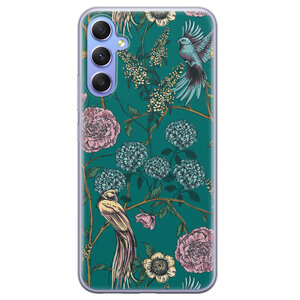 Telefoonhoesje Store Samsung Galaxy A34 siliconen hoesje - Bloomy birds