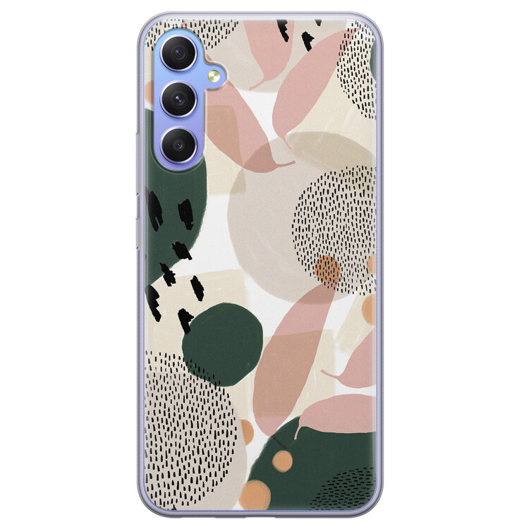 Leuke Telefoonhoesjes Samsung Galaxy A34 siliconen hoesje - Abstract print