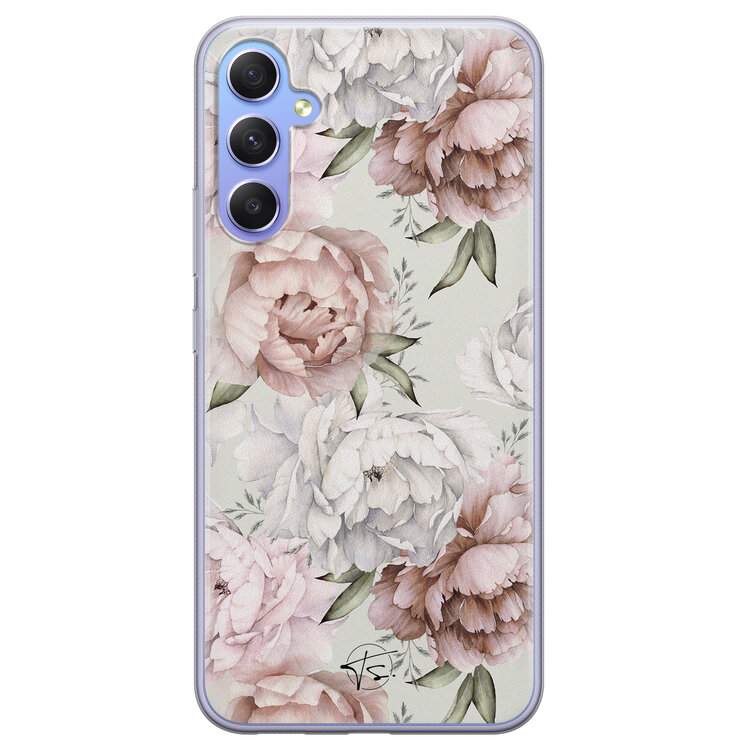 Telefoonhoesje Store Samsung Galaxy A34 siliconen hoesje - Classy flowers