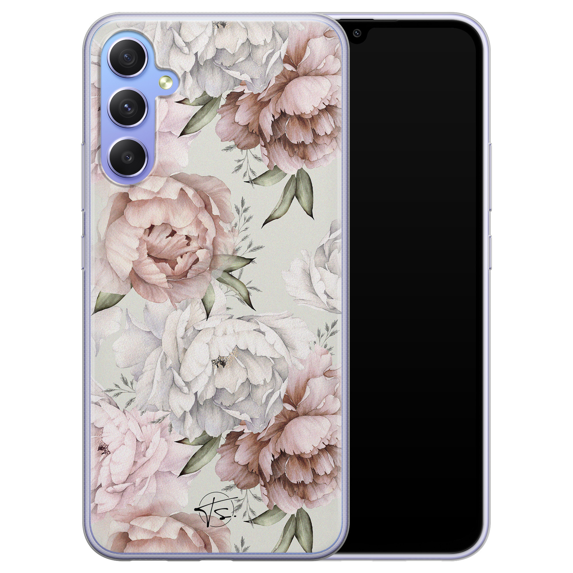 Telefoonhoesje Store Samsung Galaxy A34 siliconen hoesje - Classy flowers