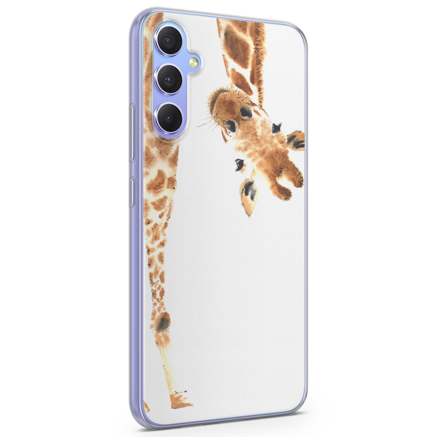 Leuke Telefoonhoesjes Samsung Galaxy A34 siliconen hoesje - Giraffe