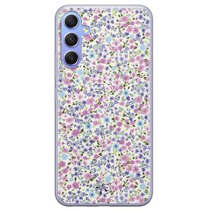 Telefoonhoesje Store Samsung Galaxy A34 siliconen hoesje - Purple garden