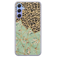 Leuke Telefoonhoesjes Samsung Galaxy A34 siliconen hoesje - Leo Flower