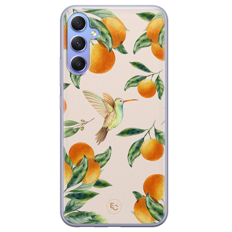 ELLECHIQ Samsung Galaxy A34 siliconen hoesje - Tropical Lemonade