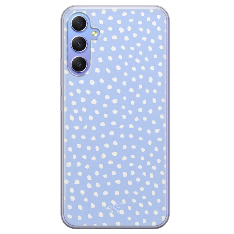 Telefoonhoesje Store Samsung Galaxy A34 siliconen hoesje - Purple dots