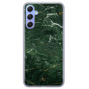 ELLECHIQ Samsung Galaxy A34 siliconen hoesje - Marble jade green