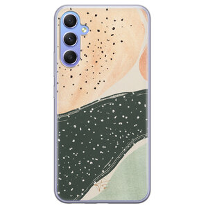 Telefoonhoesje Store Samsung Galaxy A34 siliconen hoesje - Abstract peach