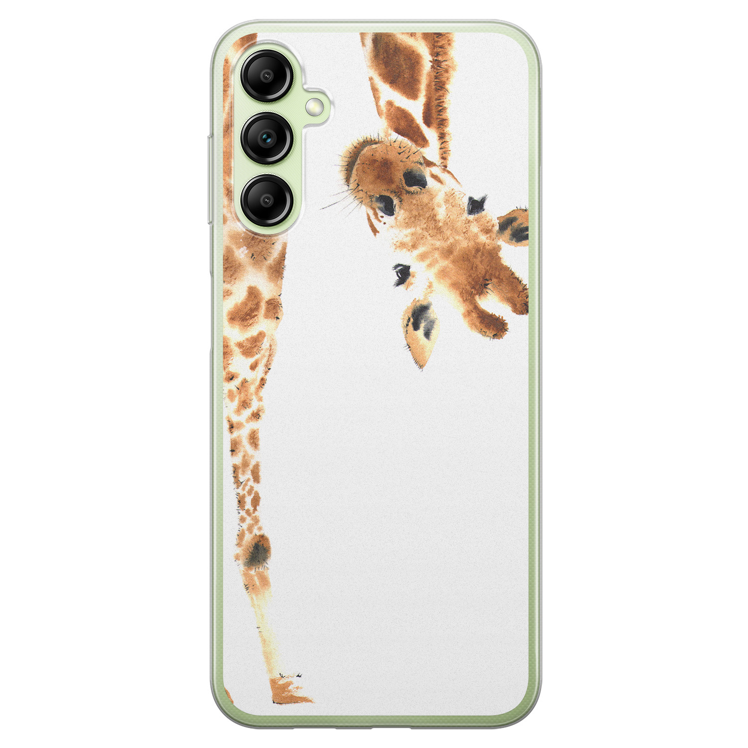 Leuke Telefoonhoesjes Samsung Galaxy A14 5G siliconen hoesje - Giraffe