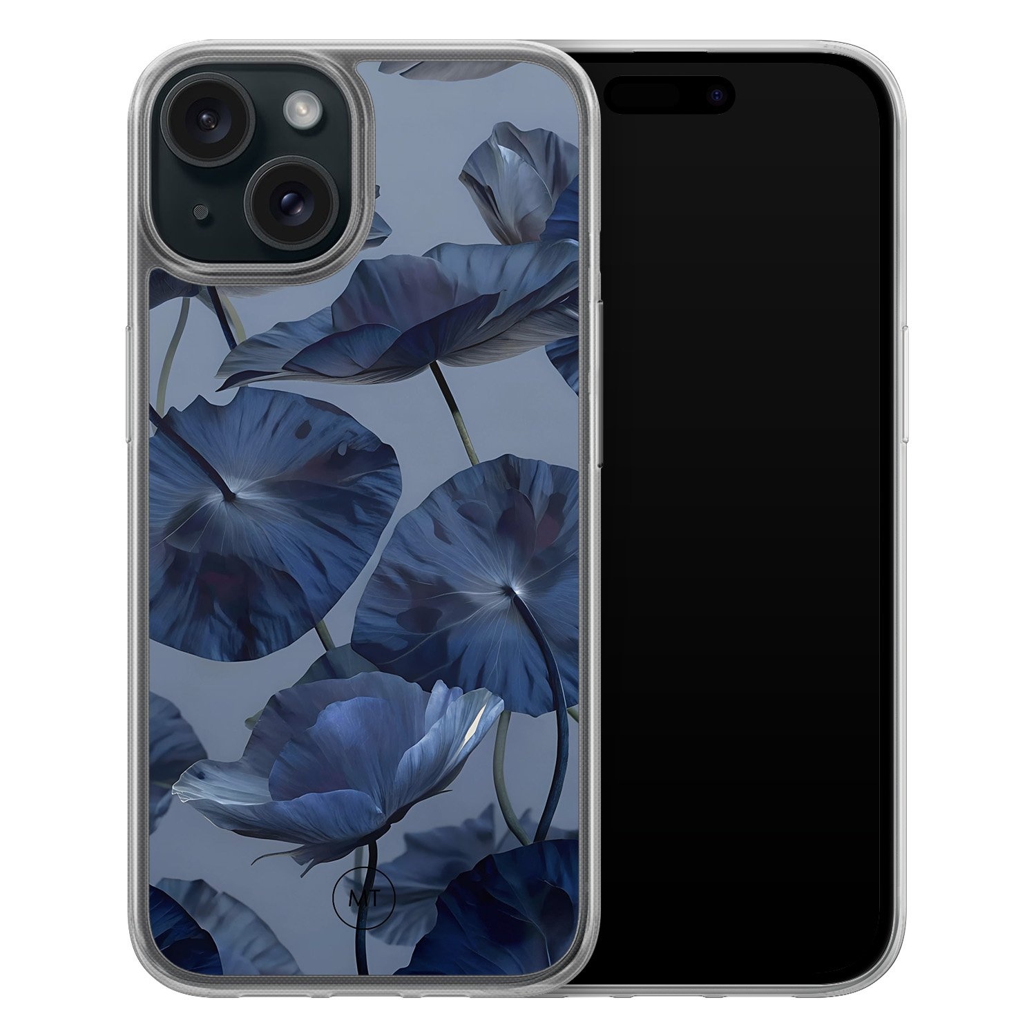 Mooie Telefoonhoesjes iPhone 15 hybride hoesje - Dusky blooms