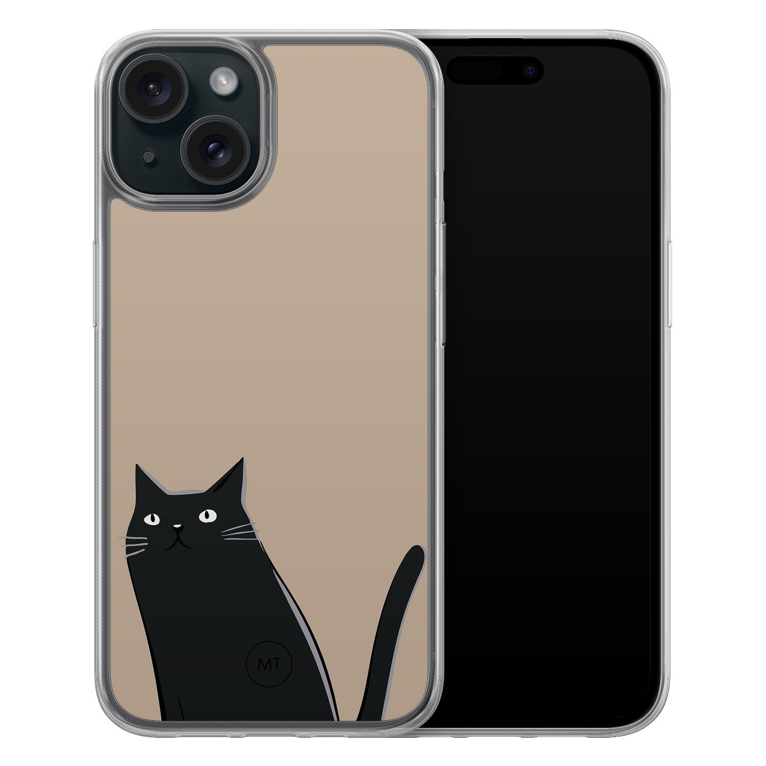 Mooie Telefoonhoesjes iPhone 15 hybride hoesje - Purrfectly