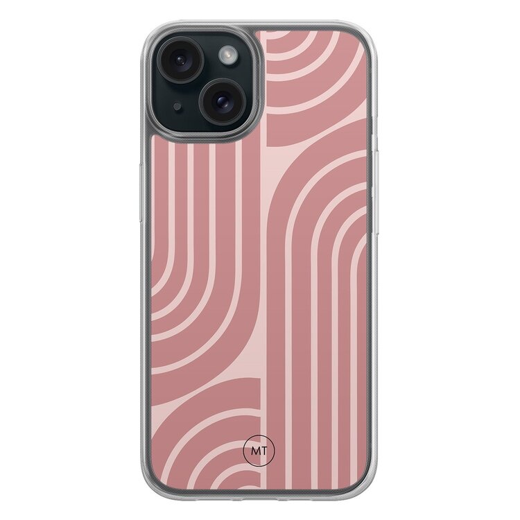 Mooie Telefoonhoesjes iPhone 13 hybride hoesje - Blush shapes Mooie Telefoonhoesjes iPhone 13 hybride hoesje - Blush shapes