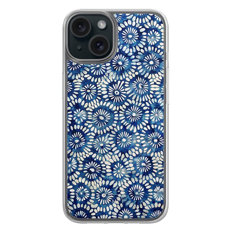 Mooie Telefoonhoesjes iPhone 13 hybride hoesje - Azure daisies Mooie Telefoonhoesjes iPhone 13 hybride hoesje - Azure daisies