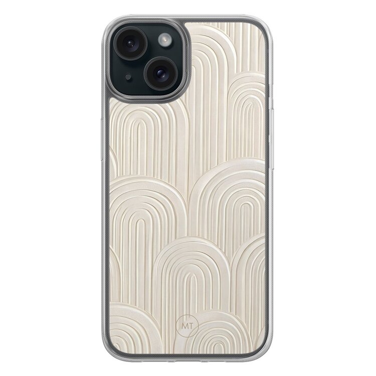 Mooie Telefoonhoesjes iPhone 13 hybride hoesje - Modern waves Mooie Telefoonhoesjes iPhone 13 hybride hoesje - Modern waves