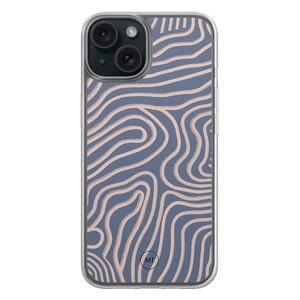 Mooie Telefoonhoesjes iPhone 14 hybride hoesje - Flowing lines