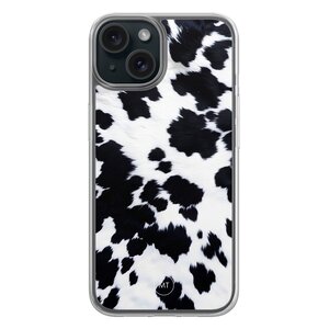 Mooie Telefoonhoesjes iPhone 14 hybride hoesje - Koeienprint