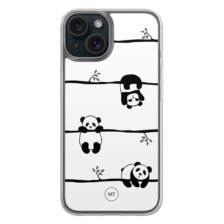 Mooie Telefoonhoesjes iPhone 14 hybride hoesje - Panda