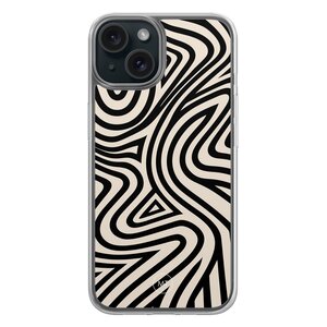 Mooie Telefoonhoesjes iPhone 14 hybride hoesje - Groovy lines