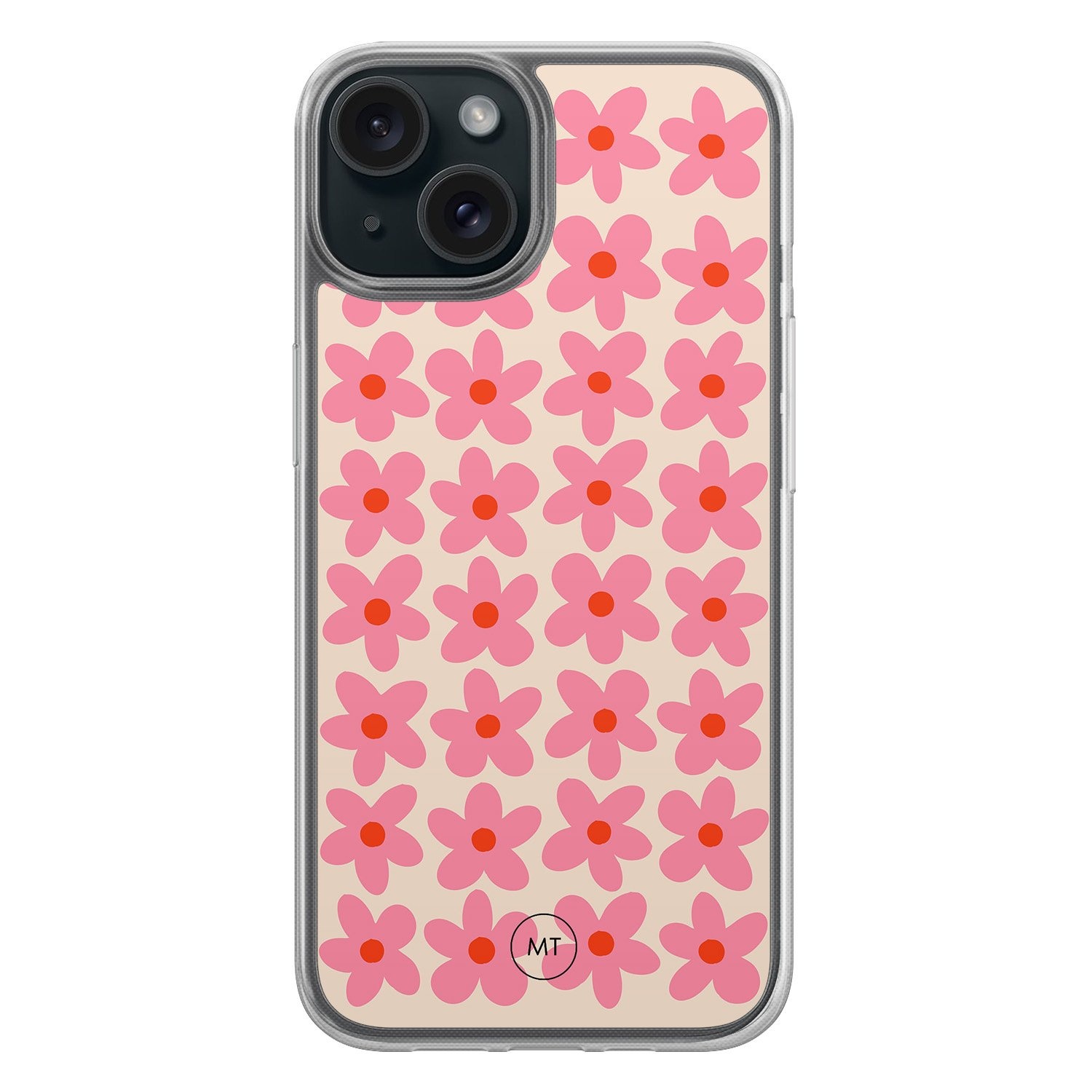 Mooie Telefoonhoesjes iPhone 14 hybride hoesje - Retro Blooms