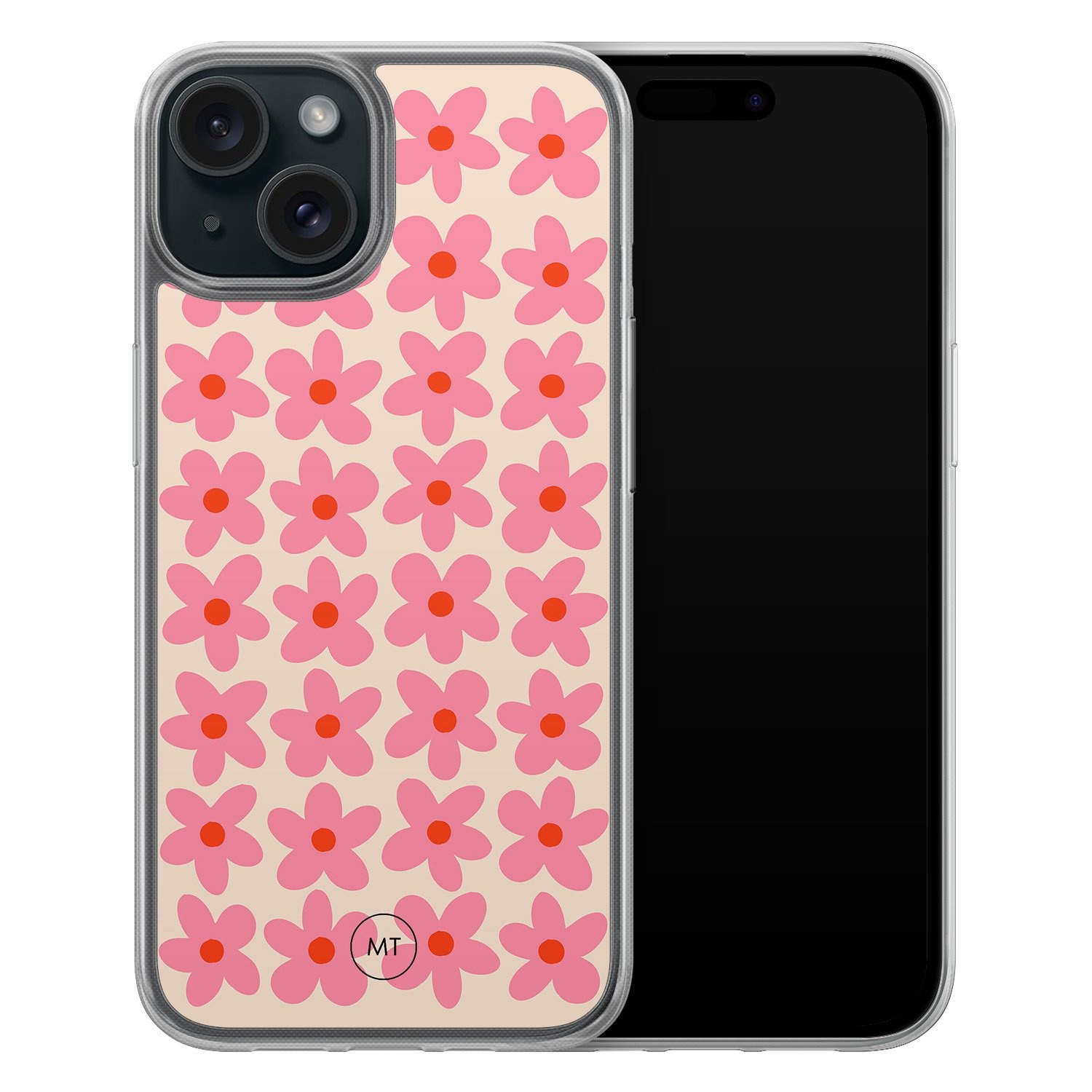 Mooie Telefoonhoesjes iPhone 14 hybride hoesje - Retro Blooms