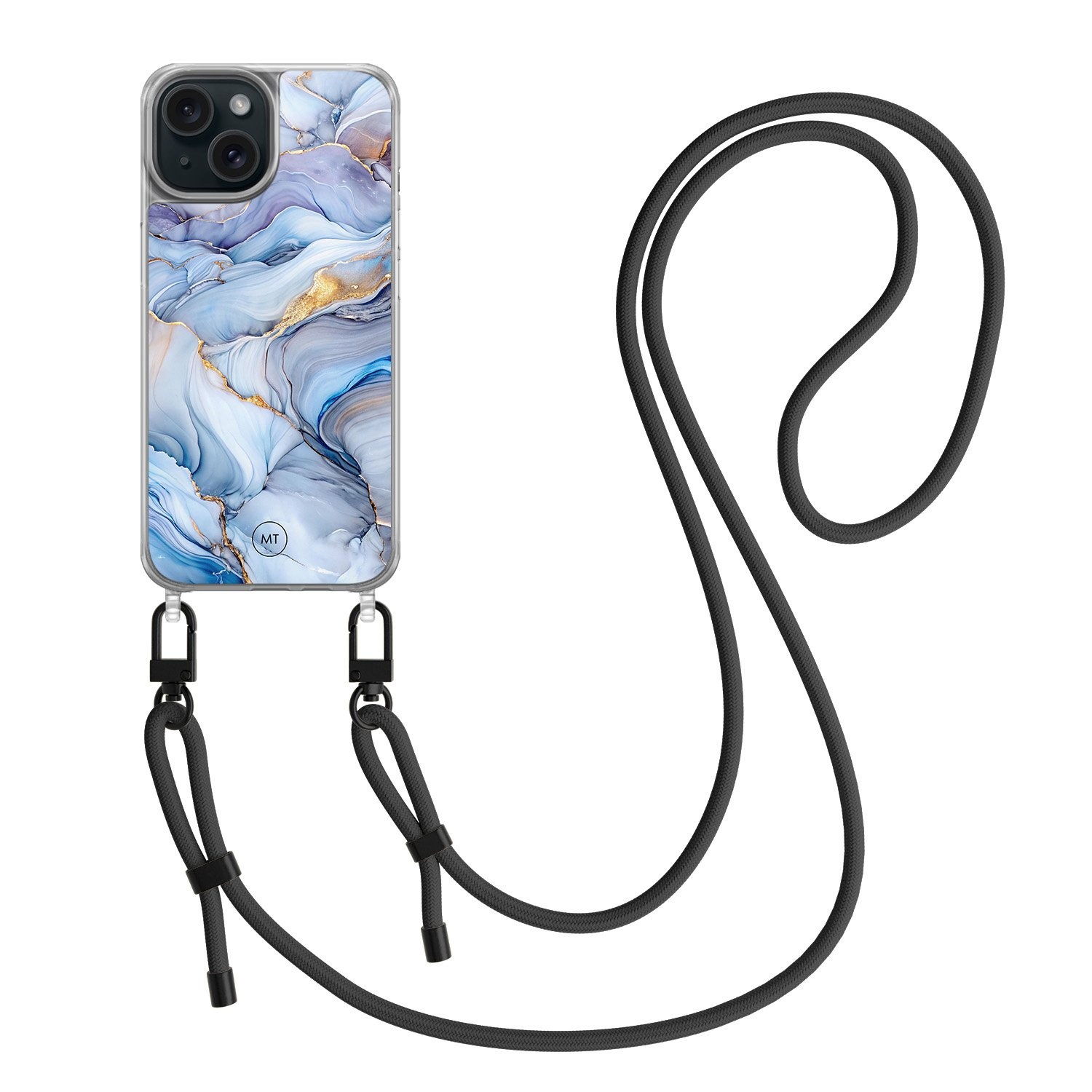 Mooie Telefoonhoesjes iPhone 13 hoesje met zwart koord - Lavender dream