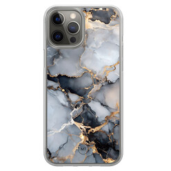 Mooie Telefoonhoesjes iPhone 12 (Pro) hybride hoesje - Marble mist