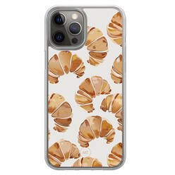 Mooie Telefoonhoesjes iPhone 12 (Pro) hybride hoesje - Croissant