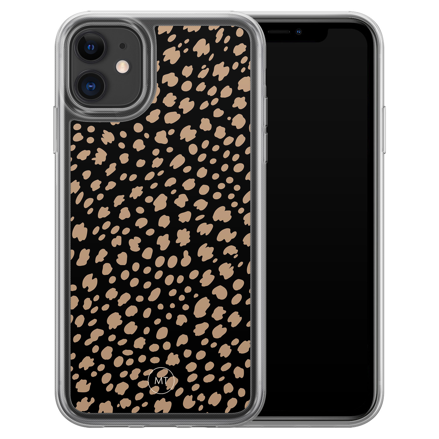 Mooie Telefoonhoesjes iPhone 11 hybride hoesje - Savannah spots