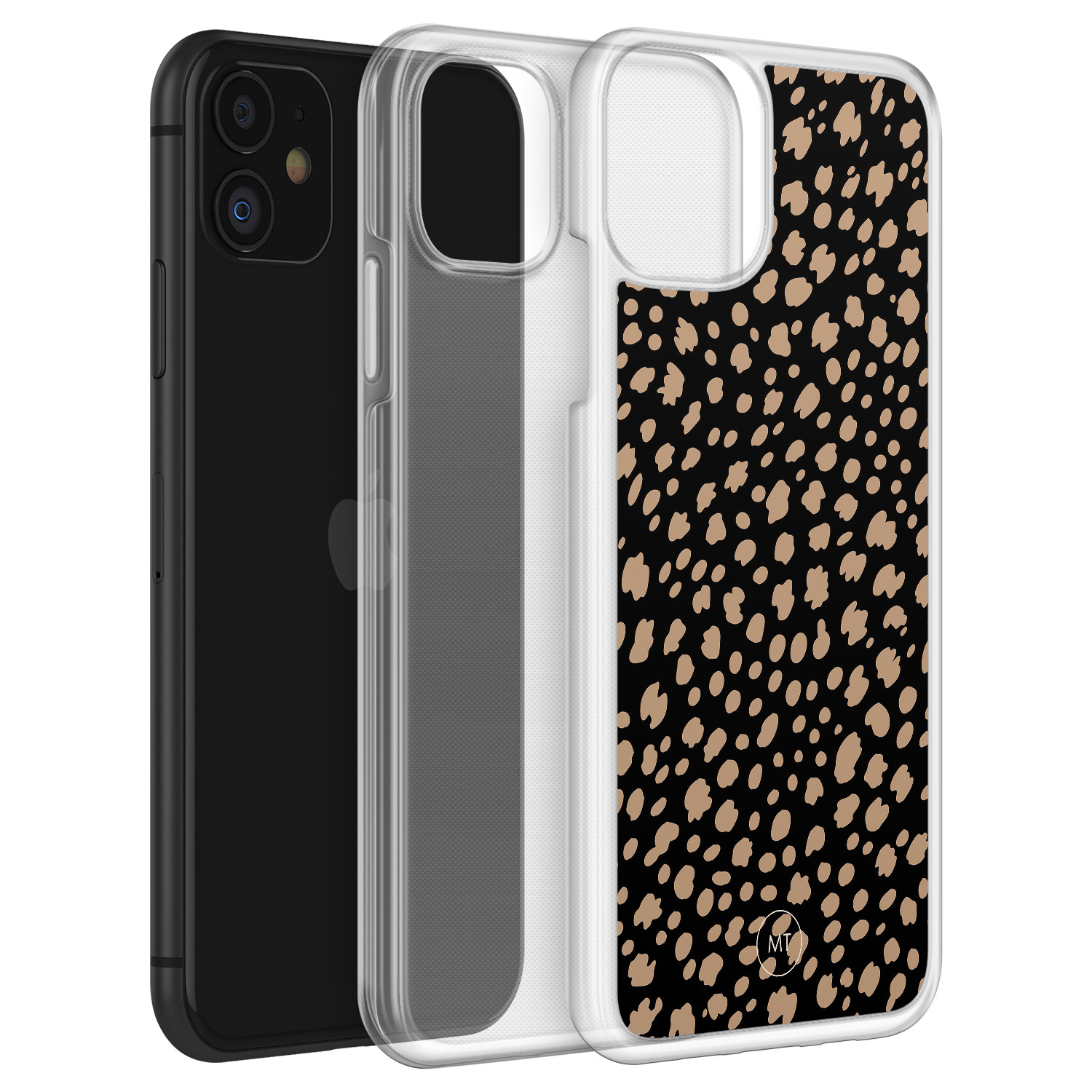 Mooie Telefoonhoesjes iPhone 11 hybride hoesje - Savannah spots